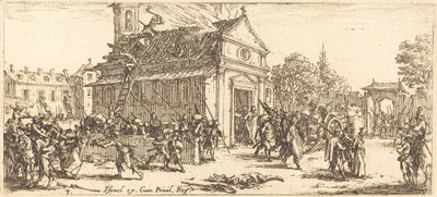 Plundering van een Klooster door Jacques Callot