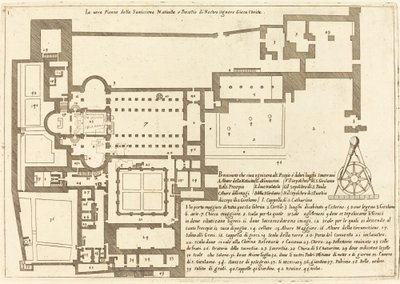 Plattegrond van de Kerk van de Heilige Geboorte door Jacques Callot
