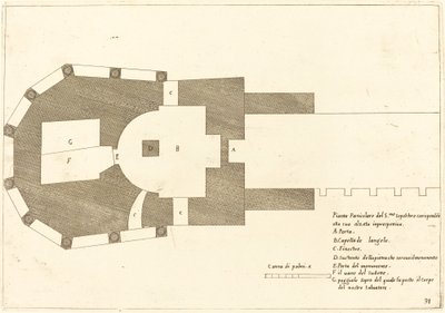 Plan van de Heilig Grafkerk door Jacques Callot