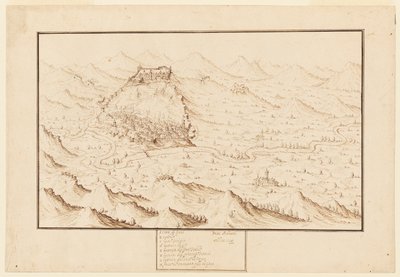 Planometrisch uitzicht van Gani door Jacques Callot