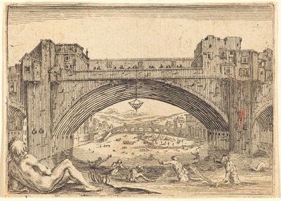 Ponte Vecchio, Florence door Jacques Callot