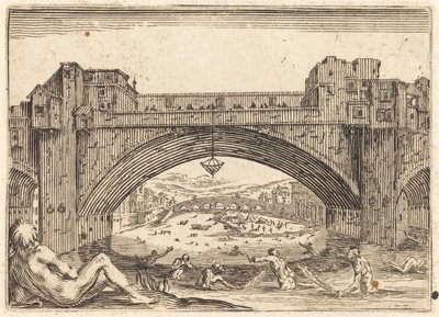 Ponte Vecchio, Florence door Jacques Callot