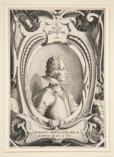 Portret van Francois de Medicis door Jacques Callot