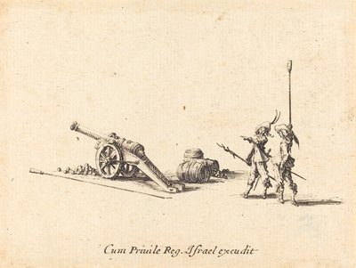 Voorbereiding om het Kanon af te vuren, 1634-1635 door Jacques Callot