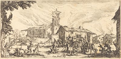 Verwoesting en Verbranding van een Dorp door Jacques Callot