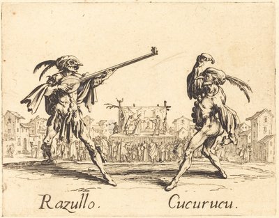 Razullo en Cucurucu door Jacques Callot