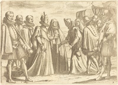 Ontvangst in Mantua door Jacques Callot