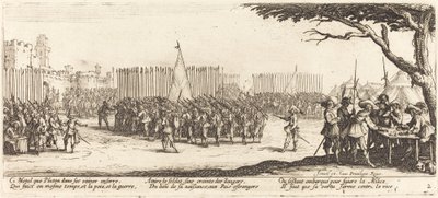 Werving van troepen door Jacques Callot