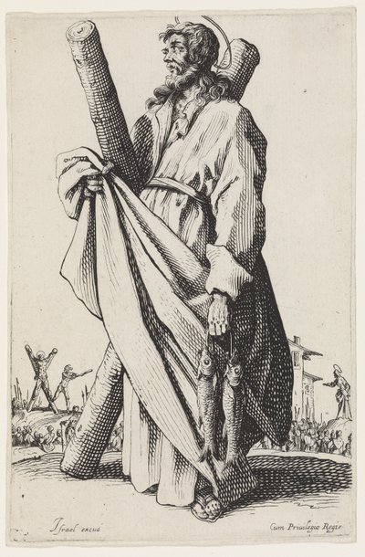 Sint Andreas uit Les Grands Apôtres, 1631 door Jacques Callot