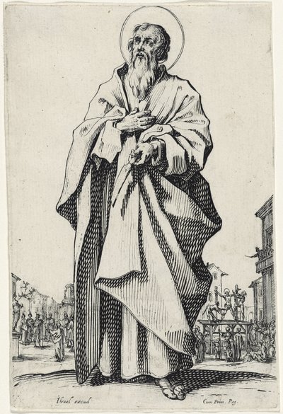 Sint Bartholomeus uit Les Grands Apôtres, 1631 door Jacques Callot