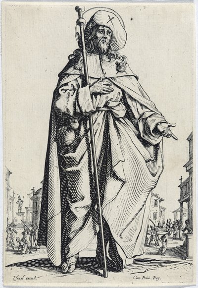 Sint Jacobus de Meerdere uit Les Grands Apôtres, 1631 door Jacques Callot