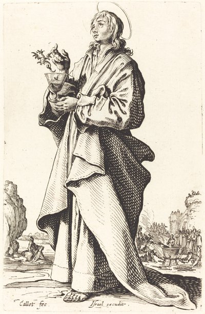 Sint Jan de Evangelist door Jacques Callot