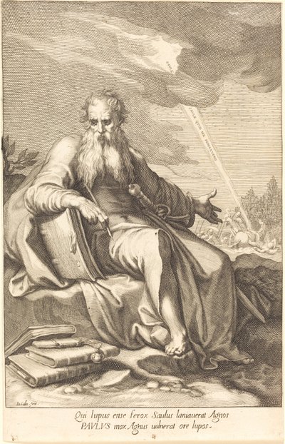 Sint Paulus, zittend door Jacques Callot
