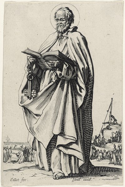 Sint Petrus uit Les Grands Apôtres, 1631 door Jacques Callot