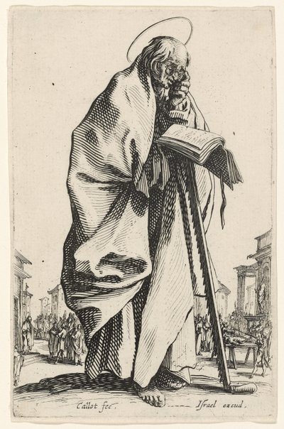 Sint Simon uit Les Grands Apôtres, 1631 door Jacques Callot