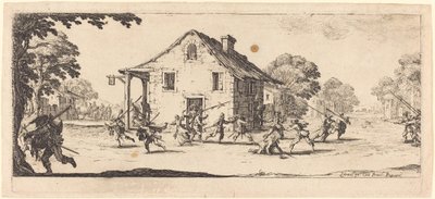 Scène van plundering door Jacques Callot