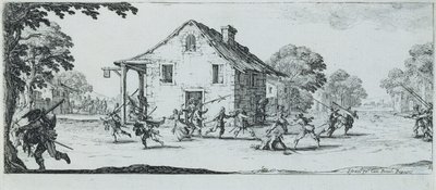 Plundering, 1633 door Jacques Callot