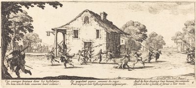 Scène van Plundering door Jacques Callot