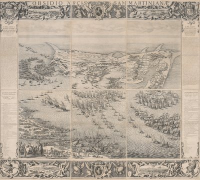 Belegering van de Citadel van Saint Martin op het eiland Ré door Jacques Callot