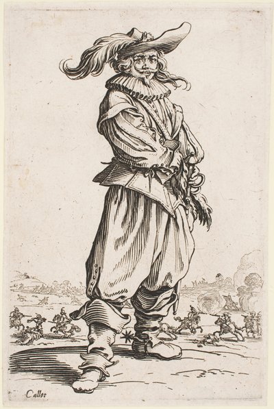 Soldaat met gevederde hoed, uit de serie 
