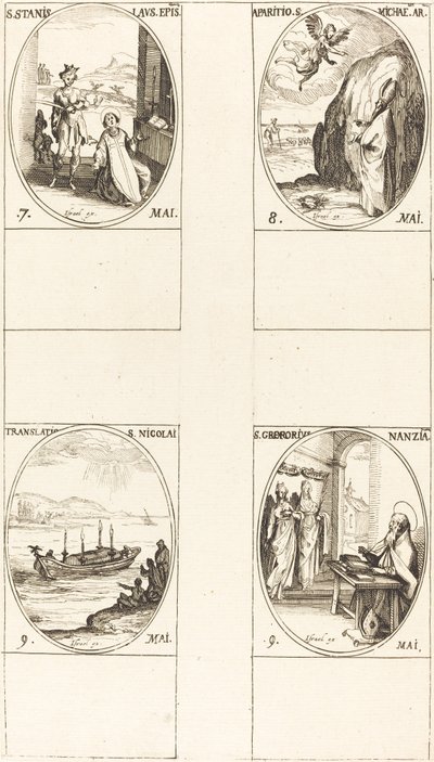 St. Stanislaus; De Verschijning van St. Michael; De Vertaling van St. Nicholas; St. G door Jacques Callot
