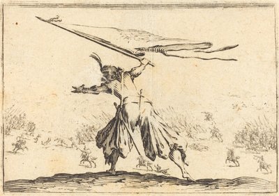 Vaandeldrager door Jacques Callot