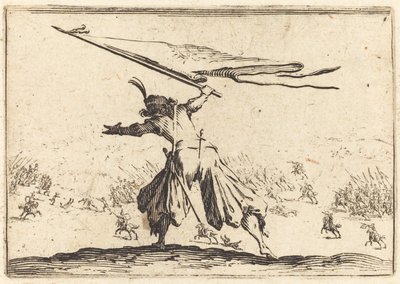 Vaandeldrager door Jacques Callot