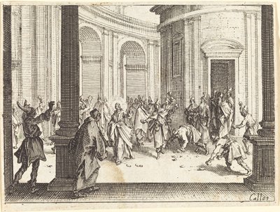 Steniging van Jezus door Jacques Callot