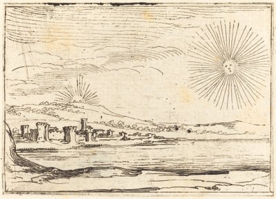 Zonsopgang, 1628 door Jacques Callot