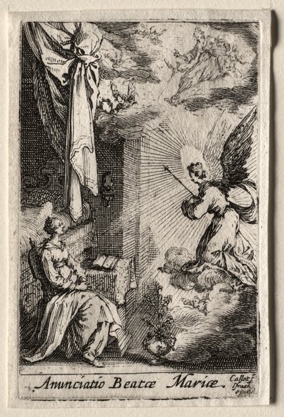 Het Leven van de Maagd: De Aankondiging door Jacques Callot