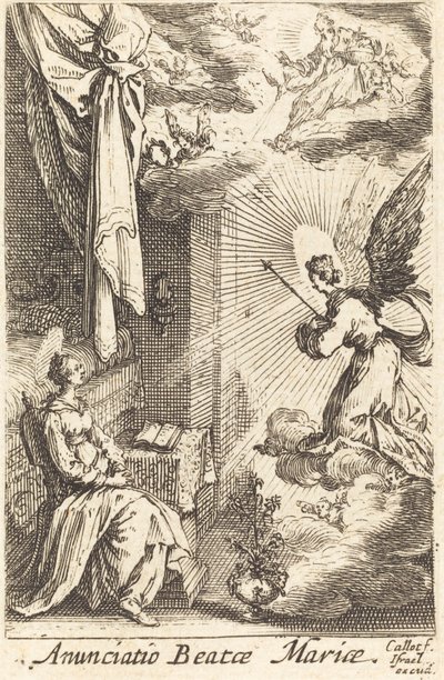 De Annunciatie, in of na 1630 door Jacques Callot