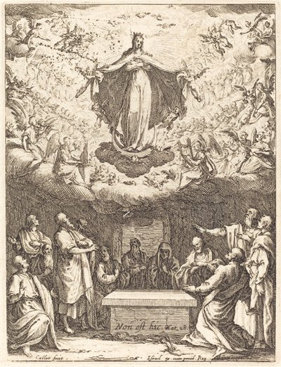 De Tenhemelopneming van de Maagd door Jacques Callot