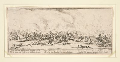 De slag, uit De ellende en rampen van de oorlog door Jacques Callot