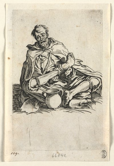 De bedelaars: Simulant, ca. 1623 door Jacques Callot