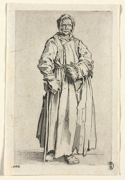 De bedelaars: Eenogige vrouw door Jacques Callot