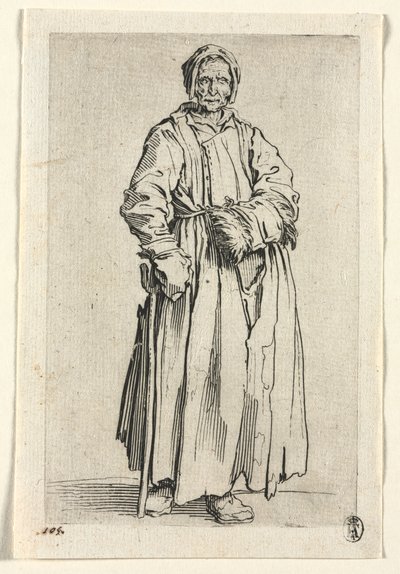 De Bedelaars: Eenogige Vrouw, c. 1623 door Jacques Callot
