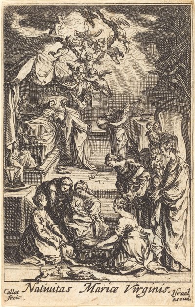 De geboorte van de Maagd door Jacques Callot