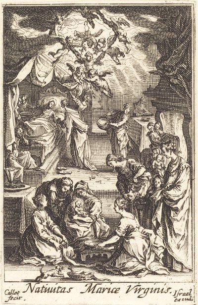 De geboorte van de Maagd, in of na 1630 door Jacques Callot