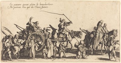 De Bohemiens marcheren: De achterhoede door Jacques Callot