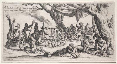 De Bohemiens: De Stopplaats: Het Feest van de Bohemiens door Jacques Callot