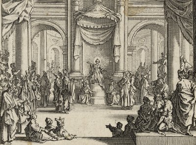 De jonge Jezus tussen de dokters, 1635 door Jacques Callot