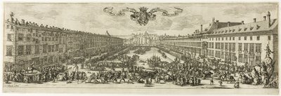 De Carrière, of Rue Neuve, in Nancy (De Nieuwe Straat) door Jacques Callot
