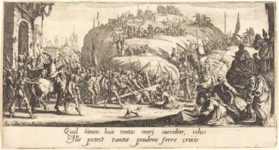 Het dragen van het kruis door Jacques Callot