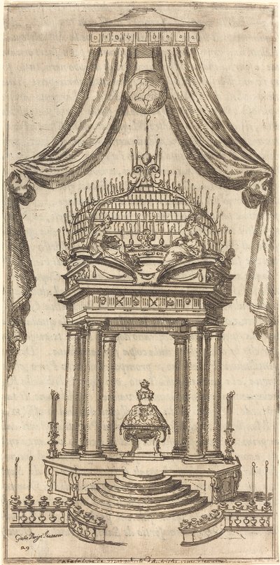 De Catafalque door Jacques Callot