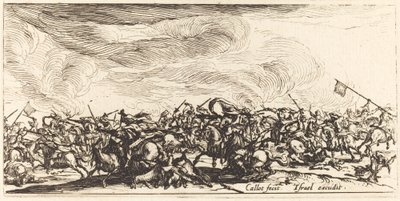De Cavaleriegevecht met Zwaarden door Jacques Callot