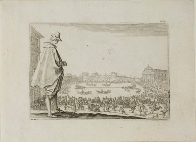 De wagenrennen bij Santa Maria, uit De Caprices door Jacques Callot