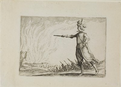 De commandant te voet, uit De caprices door Jacques Callot