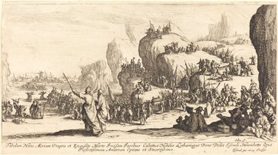De doortocht door de Rode Zee door Jacques Callot