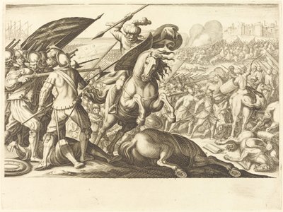 De nederlaag van de Turkse cavalerie, ca. 1614 door Jacques Callot