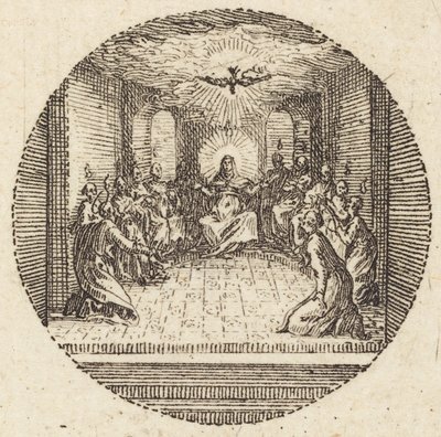 De nederdaling van de Heilige Duif door Jacques Callot